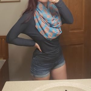 Cotton & candy skull print infinity scarf